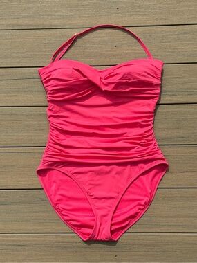 Bleu Rod Beattie One-Piece Swimsuit Hot Pink Size 14